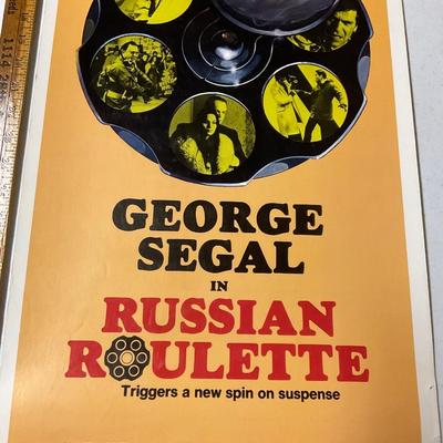 Original Movie Poster Russian Roulette With George Segal.