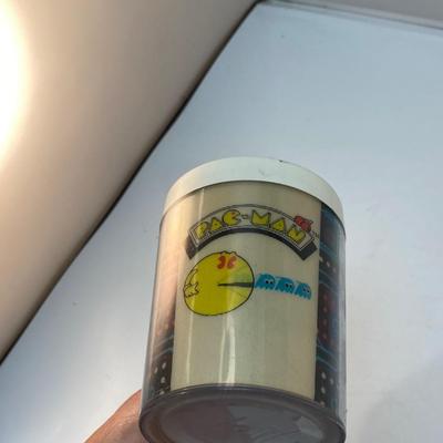 Retro 1980 Holographic Pac-Man Thermo-Serv Plastic Coffee Cup Mug