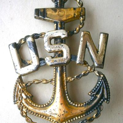 Vintage Sterling Silver US Navy Petty Officer Pin
