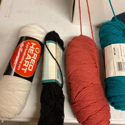 Box Full Of Yarn And Supplies