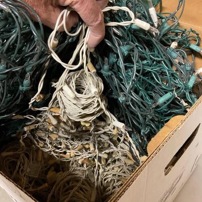 Box Full Of Christmas Lights.