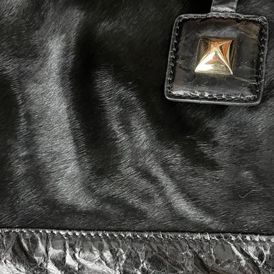Leather and Fur Handbag