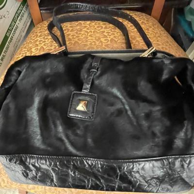 Leather and Fur Handbag
