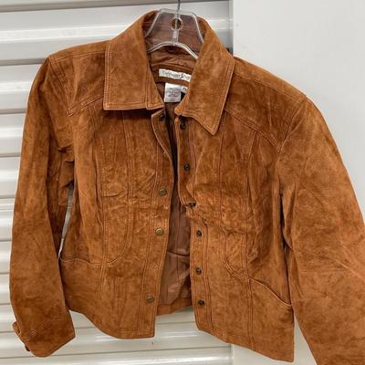 Womens Coldwater Creek Leather/Suede Jacket Size PS