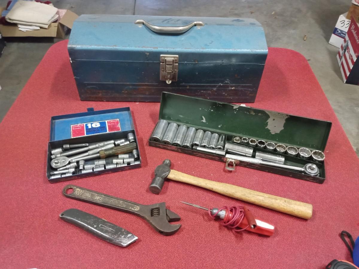 SOCKET SETS, TOOL BOX AND OTHER HAND TOOLS
