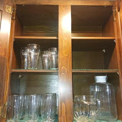 DRINKING GLASSES-COKE GLASSES AND GLASS JUICE CONTAINER