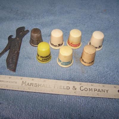 LOT 68 GREAT VINTAGE ADVERTISING SEWING ITEMS
