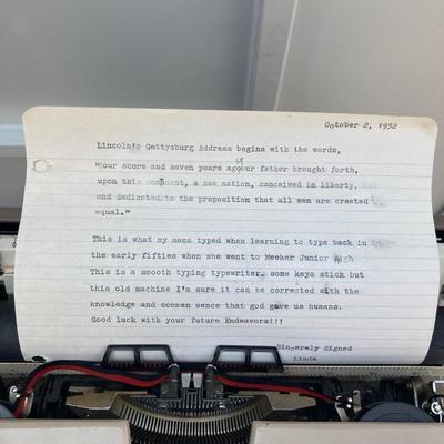 1960â€™s Montgomery Wards Signature 088 Type Writer and Vintage Dictaphone Table
