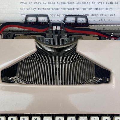 1960â€™s Montgomery Wards Signature 088 Type Writer and Vintage Dictaphone Table