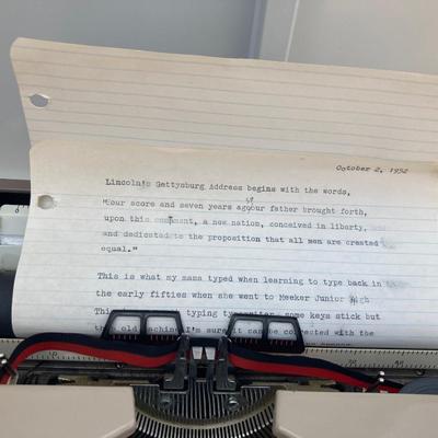 1960â€™s Montgomery Wards Signature 088 Type Writer and Vintage Dictaphone Table