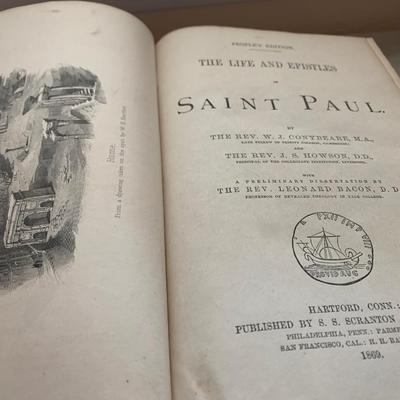 1869 Life & Epistles of Saint Paul by Rev. Conybeare HowsonLot PB101