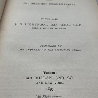 c.1895 Lord Bishop of Durham Lightfoot Foundation PB103
