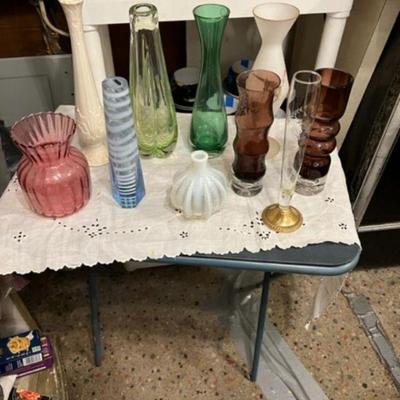 Murano  Cranbury and art glass vases