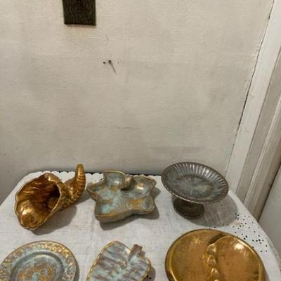 Clearance Spangl Antique Gold  and green misc 6 pieces