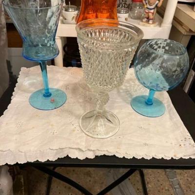 Tall Goblet/Vases/Candy/ Anything U want Pretty Glass pieces