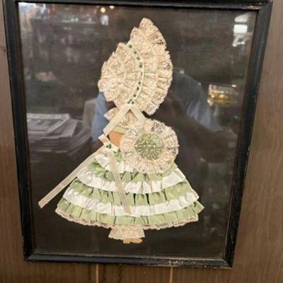 Handmade Lace Lady 3 D Picture