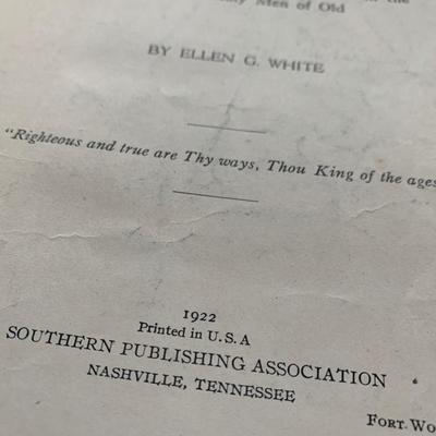 c.1933 Ellen G. White PATRIARCHS & PROPHETS