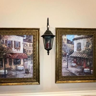 Pair of Street Scene Framed Prints