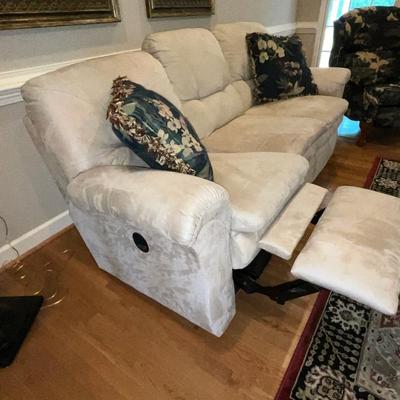Beige Microfiber La-Z-Boy Reclining sofa