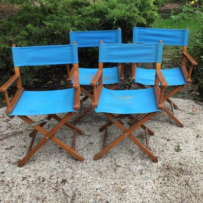 812 Set of Four Folding Director Chairs