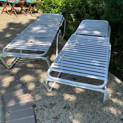 813 Lot of Two Adjustable Lounge Chairs