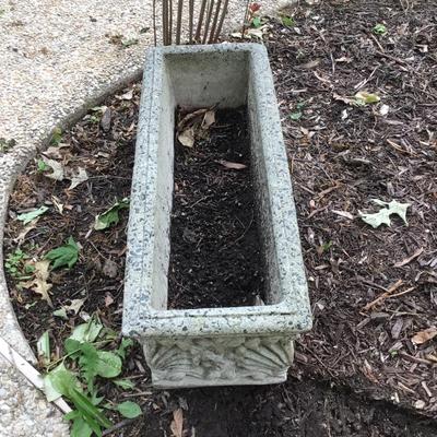 817 Cement Rectangular Concrete Planter