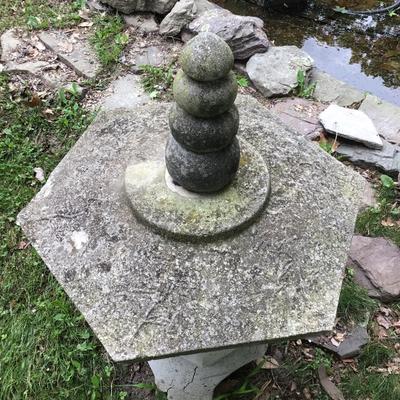 818 Large Concrete Asian Inspired Lantern