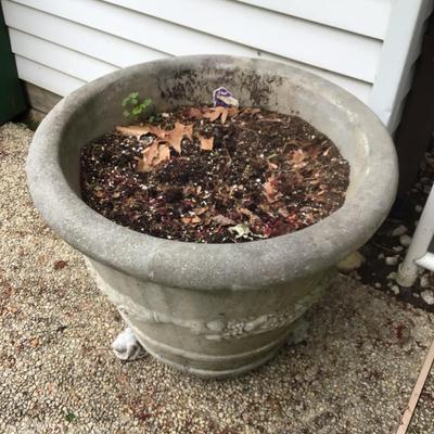 824 One Large 25" Diameter Cement Planter