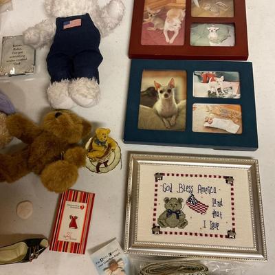 Stuffed Bears, Candle, Picture Frames And Decor.
