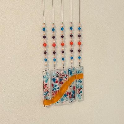 Multicolored Glass Beaded Wind Chime
