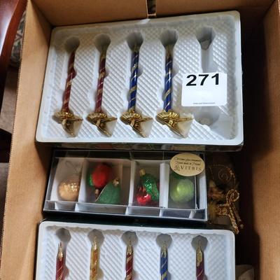 Box lot Christmas ornaments