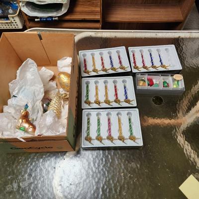 Box lot Christmas ornaments