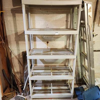 Plastic 5 shelf shelving unit 36x18