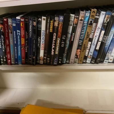 VCR TAPE AND DVDS.