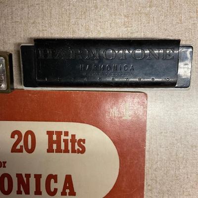 Two Vintage Harmonicas