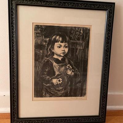 "Black Eyed Susan" Lithograph by Marion Greenwood