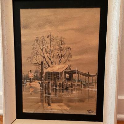 "Boats for Rent" original watercolor by Robert Hamrick