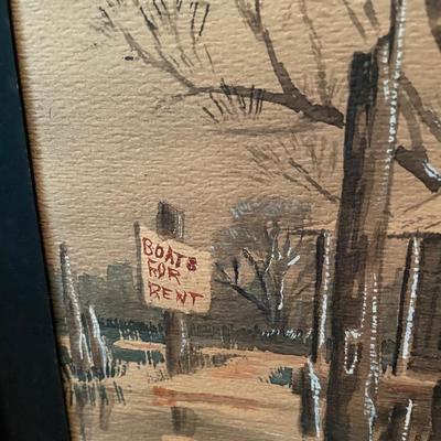 "Boats for Rent" original watercolor by Robert Hamrick