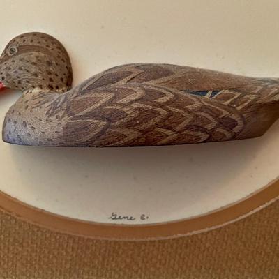 3D Handpainted WoodDuck on Board by Gene Culbertson
