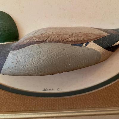 3D Handpainted WoodDuck on Board by Gene Culbertson