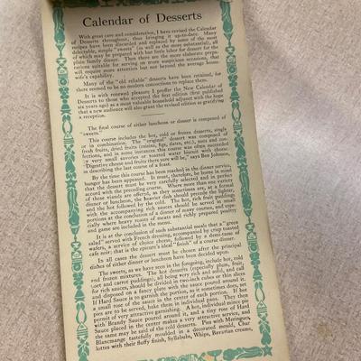 Vintage Calendar of Desserts
