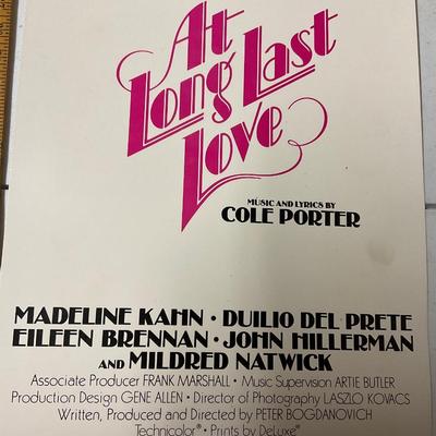 Original Movie poster 1975 At Long Last Love