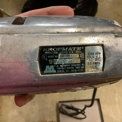 851 Vintage Shopmate Industrial 1/4" Drill with Storage Case