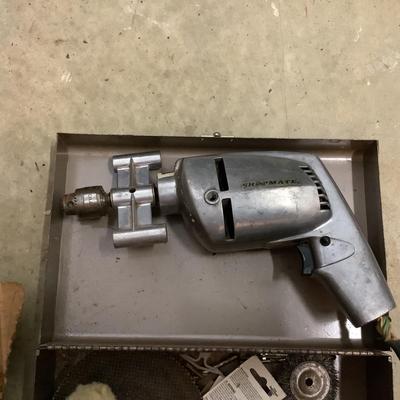 851 Vintage Shopmate Industrial 1/4" Drill with Storage Case