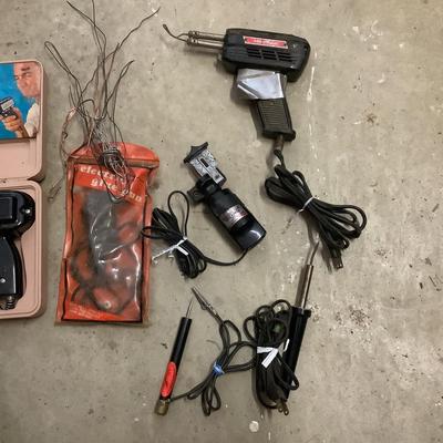 852 Lot of Electric Glue Guns and Wen Soldering Gun