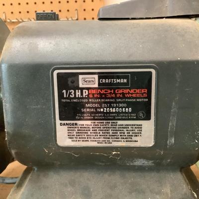 891 Craftsman 6" Wheel Bench Grinder
