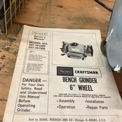 891 Craftsman 6" Wheel Bench Grinder