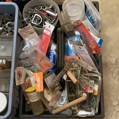 896 Lot of Open Box Nails, Screws, Nuts and Bolts, Glues, Cleaners and more