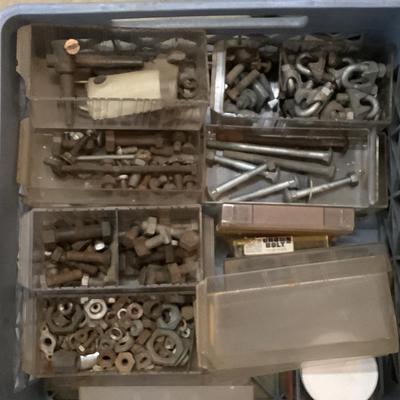 896 Lot of Open Box Nails, Screws, Nuts and Bolts, Glues, Cleaners and more