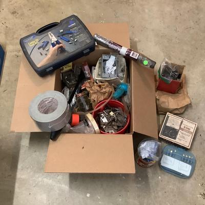 898 Misc Shop Supplies , Cable Tv Kit, Multitester, gasket material, duct tape and more
